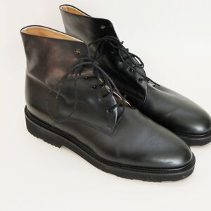 Dear Frances Park Combat black leather boot 40.5